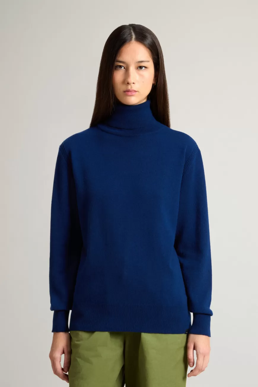 Pullover mit hohem Kragen aus reiner Kaschmirwolle>Woolrich Outlet