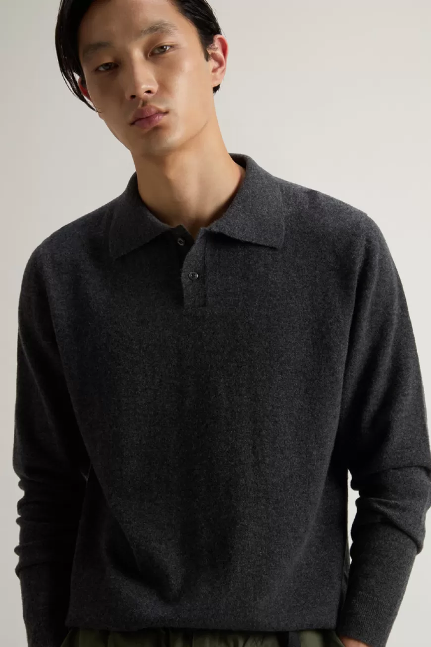 Pullover mit Polo-Kragen aus reiner Kaschmirwolle>Woolrich Flash Sale