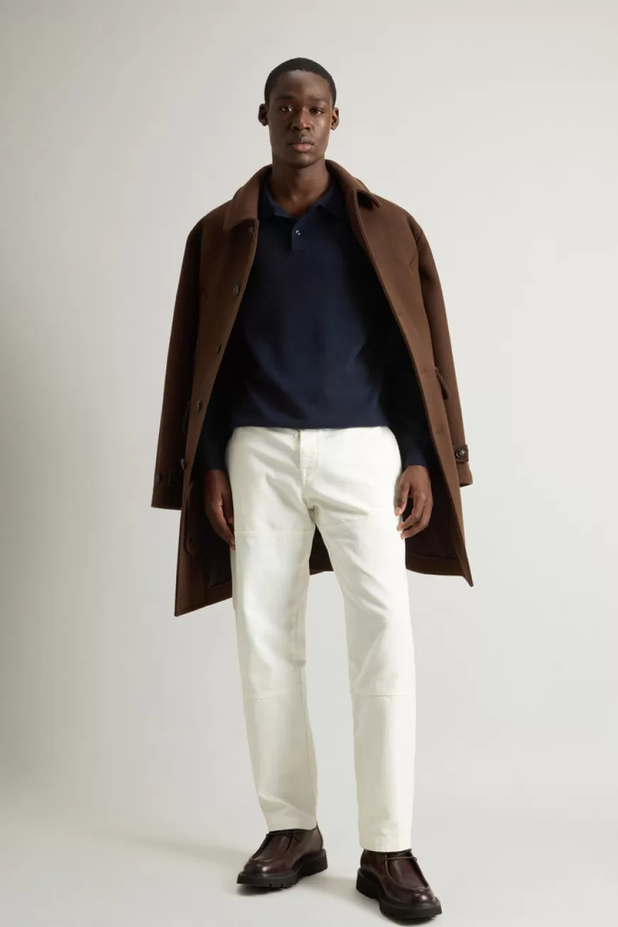 Pullover mit Polo-Kragen aus reiner Kaschmirwolle>Woolrich Clearance