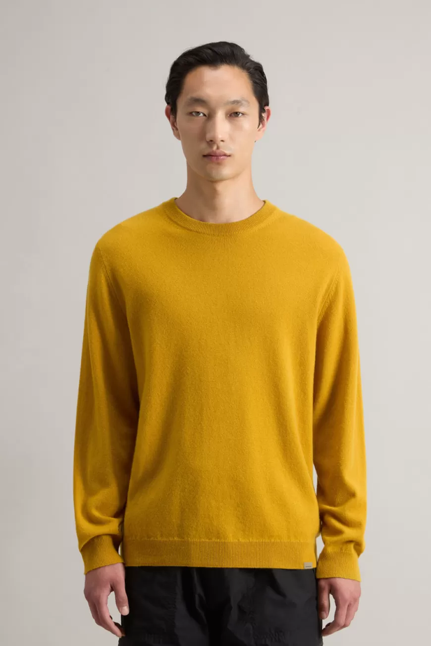 Pullover mit Rundhalsausschnitt aus reiner Kaschmirwolle>Woolrich Online