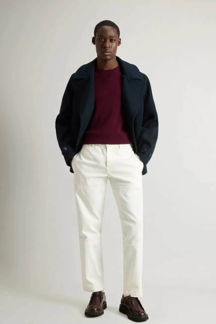 Pullover mit Rundhalsausschnitt aus reiner Kaschmirwolle>Woolrich Store