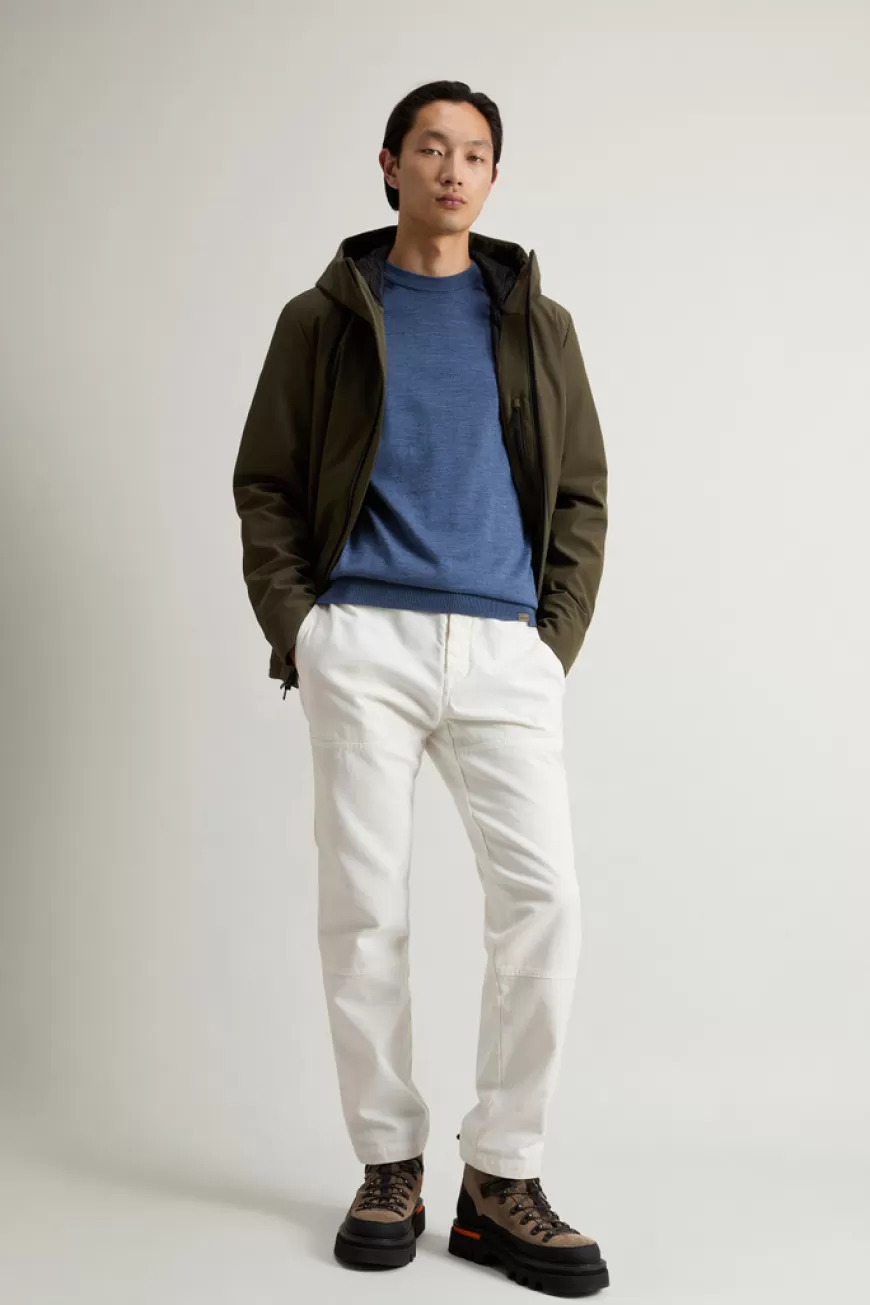 Pullover mit Rundhalsausschnitt aus reiner Merino-Schurwolle>Woolrich Cheap