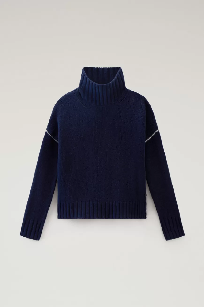 Rollkragenpullover aus reiner Schurwolle>Woolrich Fashion
