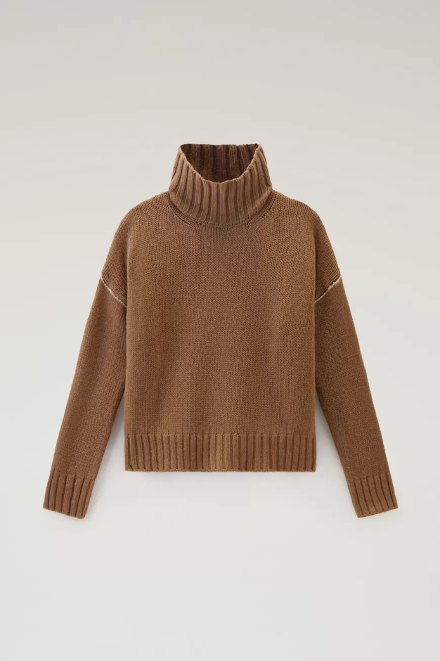 Rollkragenpullover aus reiner Schurwolle>Woolrich Fashion
