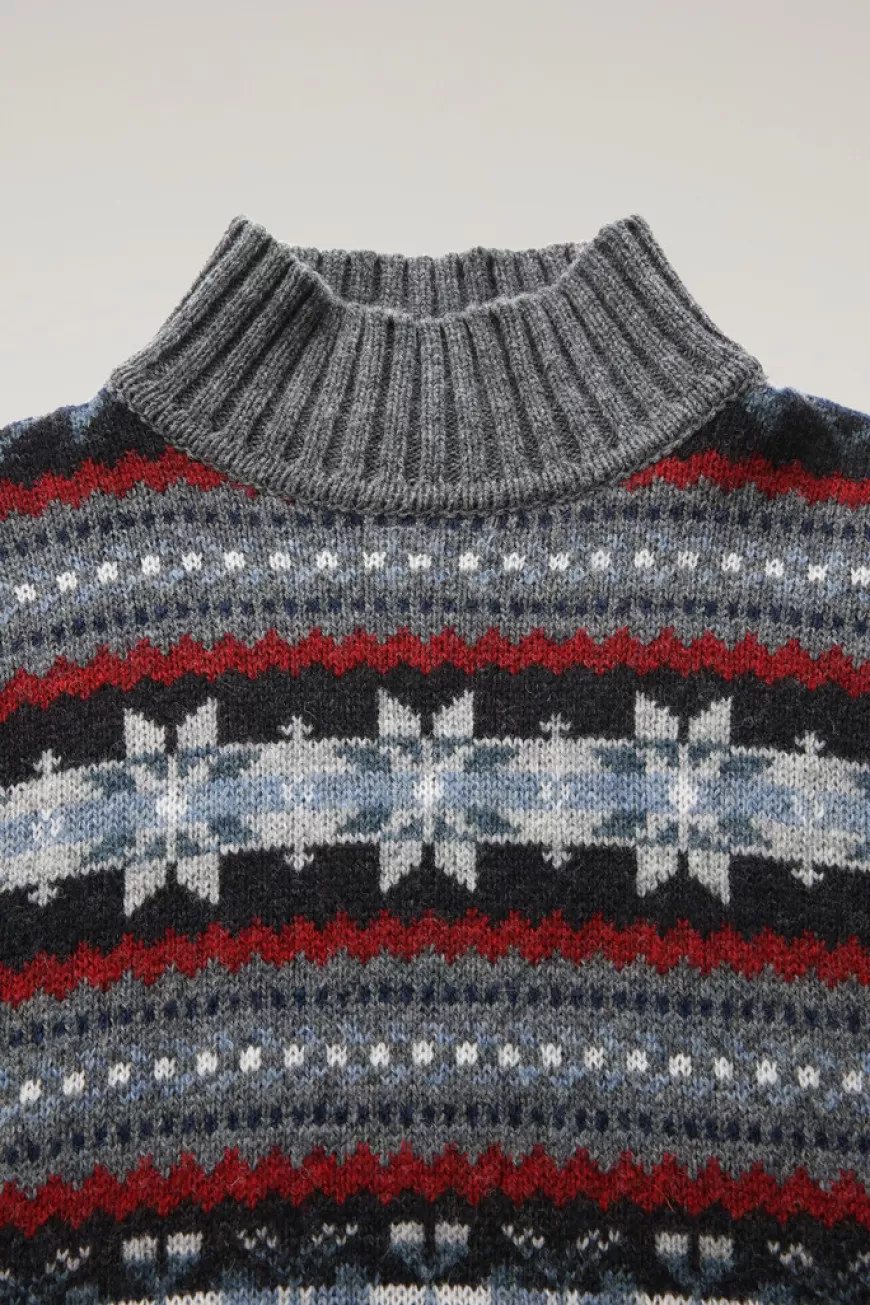 Rollkragenpullover im Fair-Isle-Design>Woolrich Clearance