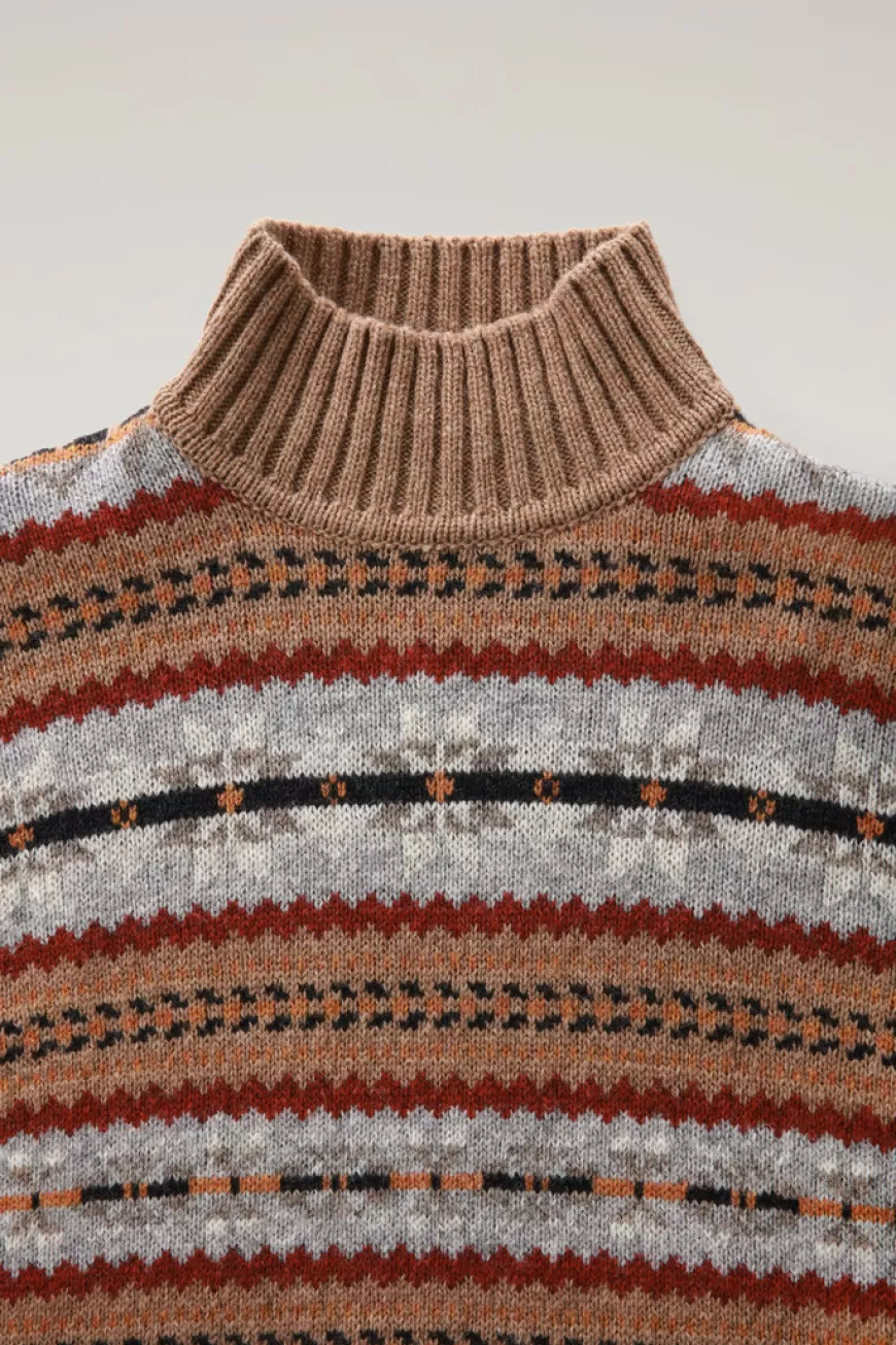 Rollkragenpullover im Fair-Isle-Design>Woolrich New