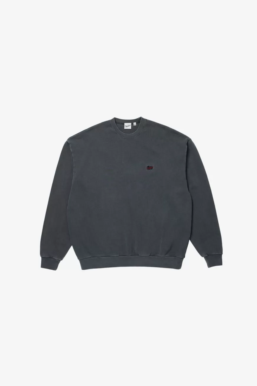Rundhals-Sweatshirt aus reiner Baumwolle mit aufgesticktem Logo>Woolrich Sale