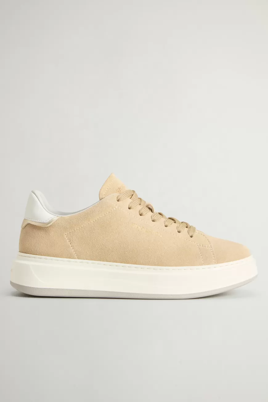 Sneaker Arrow aus Veloursleder mit goldenen Details>Woolrich Fashion