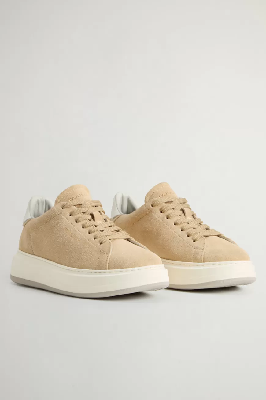Sneaker Arrow aus Veloursleder mit goldenen Details>Woolrich Fashion