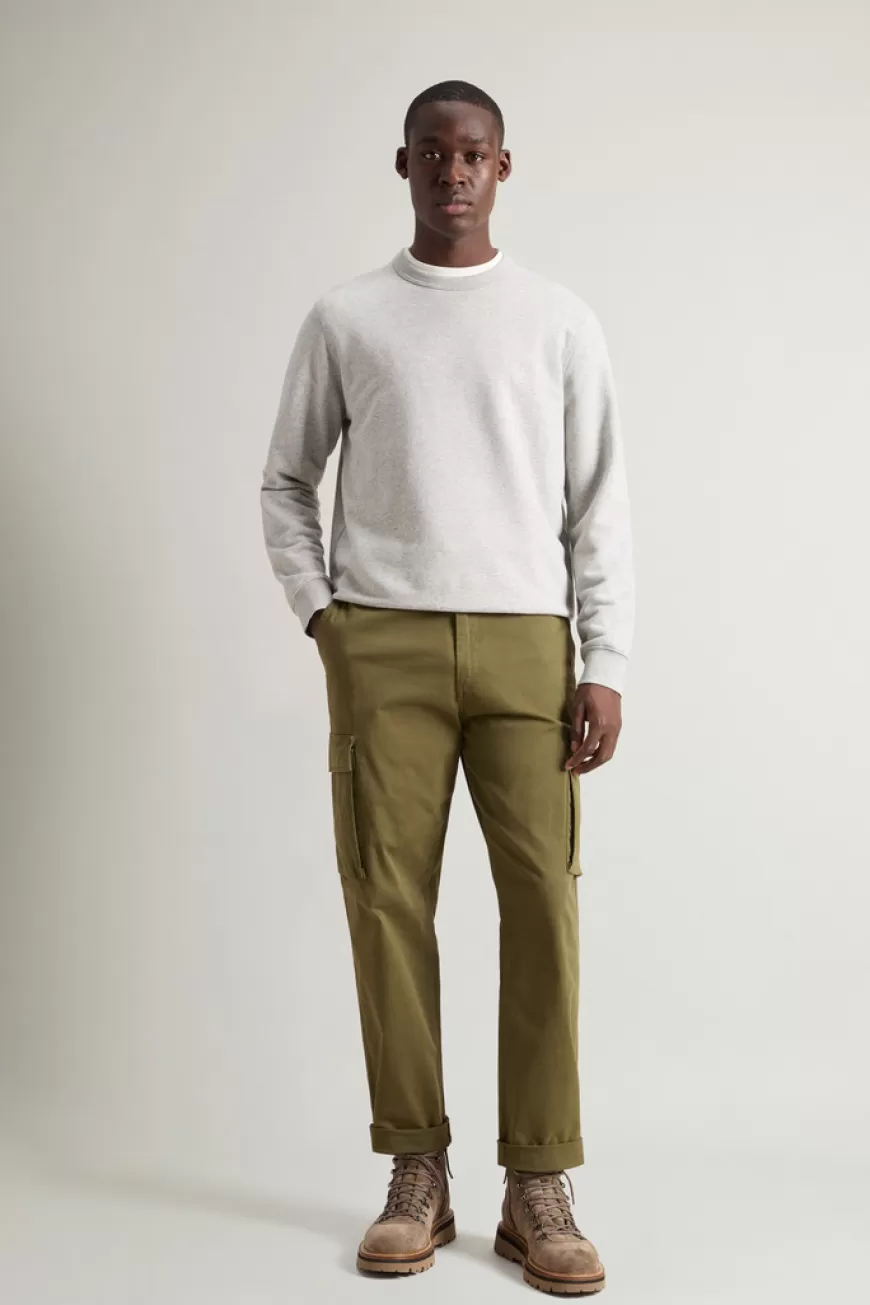 Stückgefärbte Cargohose aus Baumwollstretch>Woolrich Hot