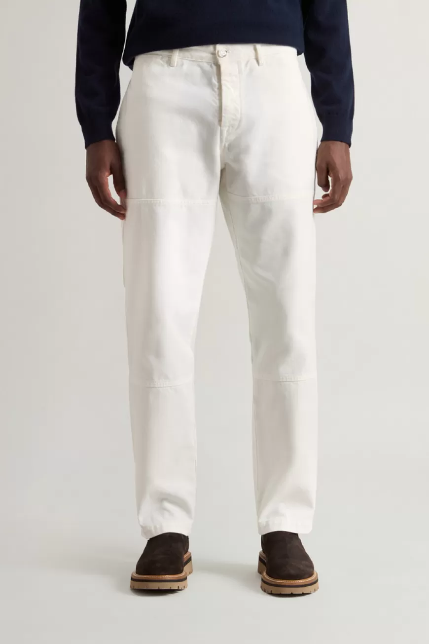 Stückgefärbte Carpenter-Hose aus reinem Baumwoll-Canvas>Woolrich Flash Sale