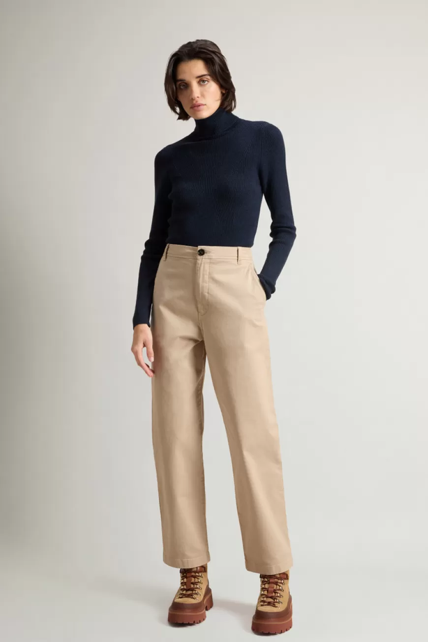 Stückgefärbte Chinohose aus Baumwollstretch>Woolrich Discount