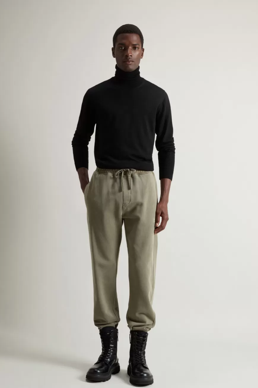 Stückgefärbte Hose aus reiner gebürsteter Baumwolle>Woolrich Clearance
