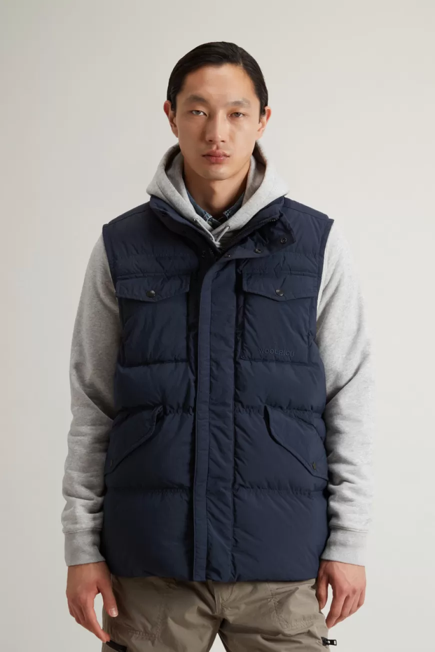 Stückgefärbte Steppweste aus Nylon>Woolrich Best Sale