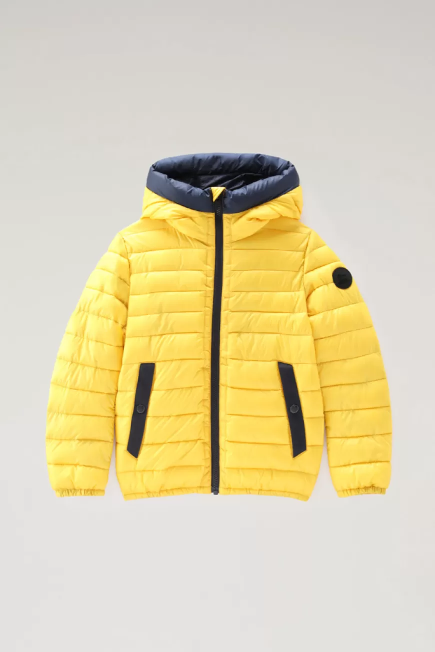 Sundance Daunenjacke mit Kapuze für Jungen aus recyceltem Ripstop>Woolrich Fashion