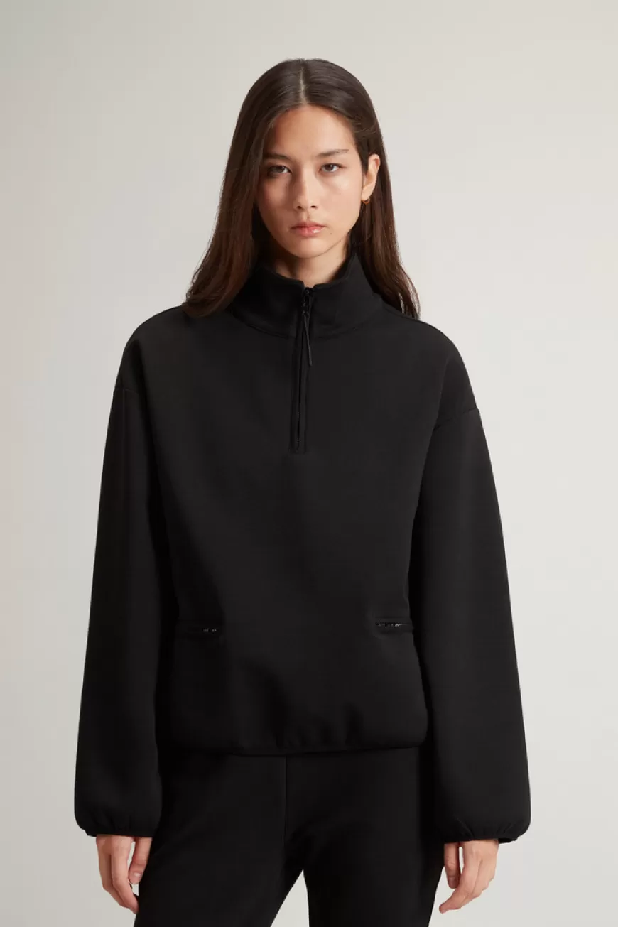 Sweatshirt aus Baumwollmischung mit hohem Kragen>Woolrich Fashion