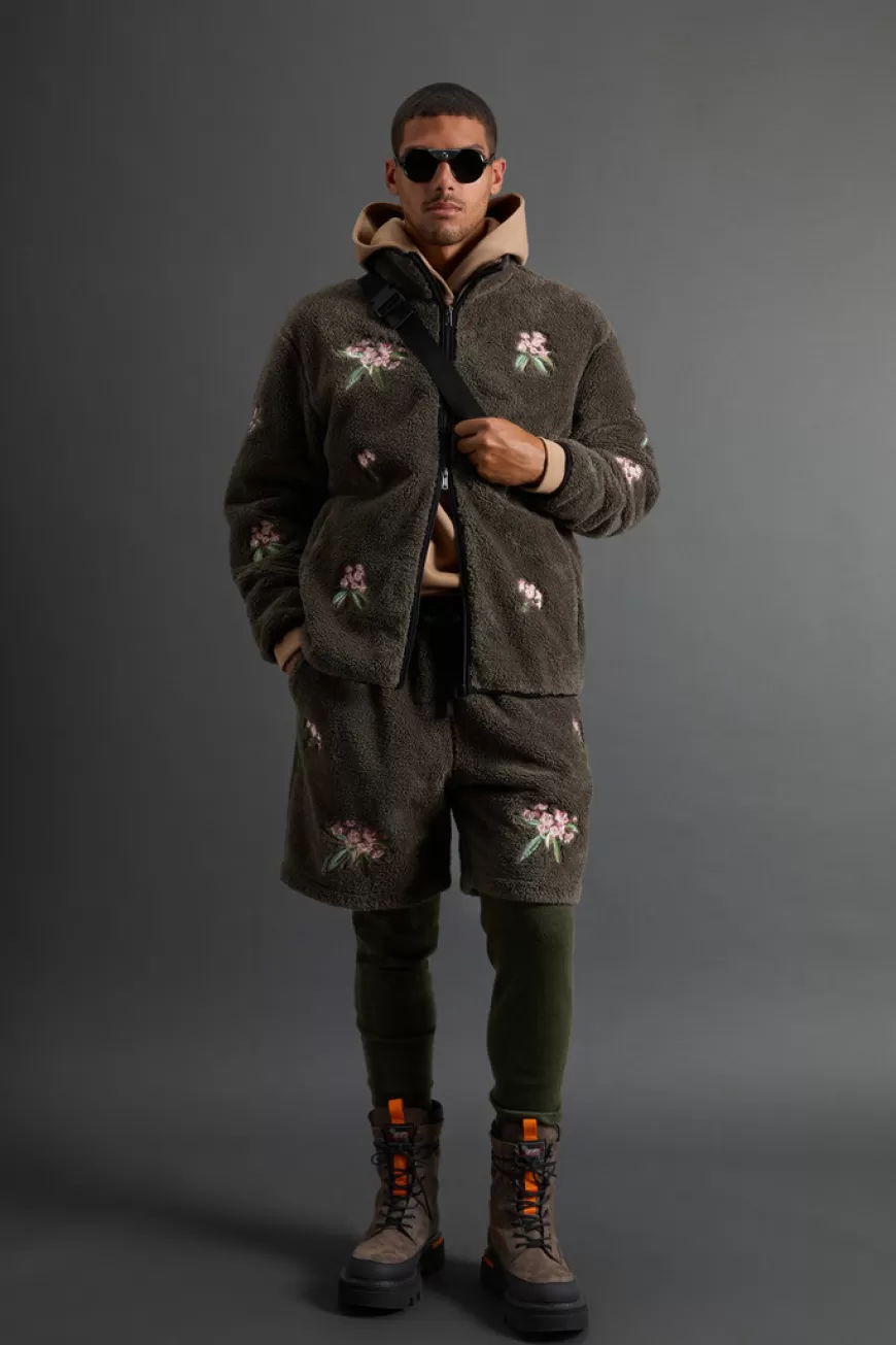 Sweatshirt aus Sherpa mit Blumenstickereien by Todd Snyder>Woolrich Best Sale