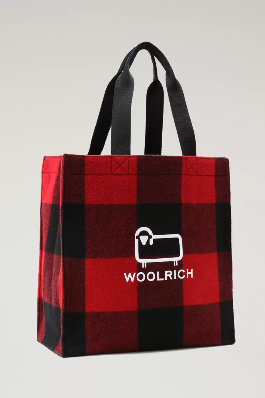 Tragetasche aus amerikanischer Wolle im Buffalo-Karomuster>Woolrich Cheap