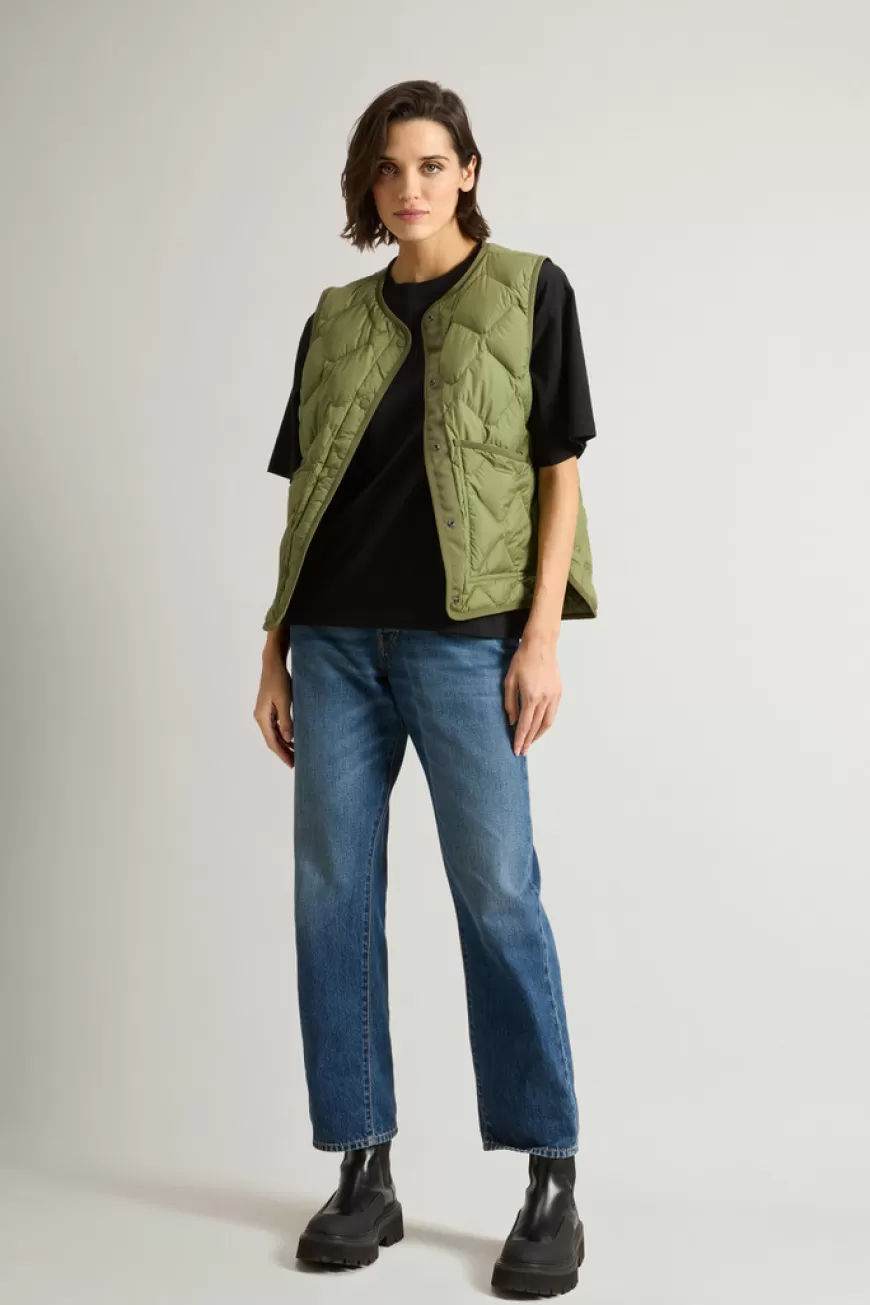 T-Shirt aus reiner Pima-Baumwolle mit Logo auf der Brust>Woolrich Online