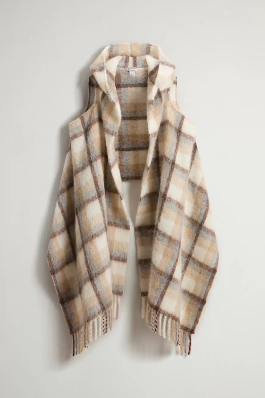 Umhängeschal mit Kapuze aus Alpaka, Mohair und Schurwolle>Woolrich Discount