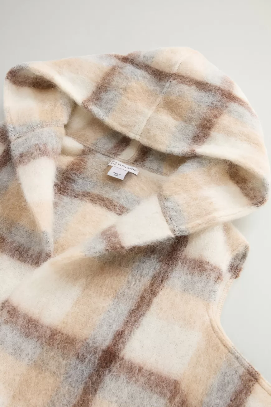 Umhängeschal mit Kapuze aus Alpaka, Mohair und Schurwolle>Woolrich Discount