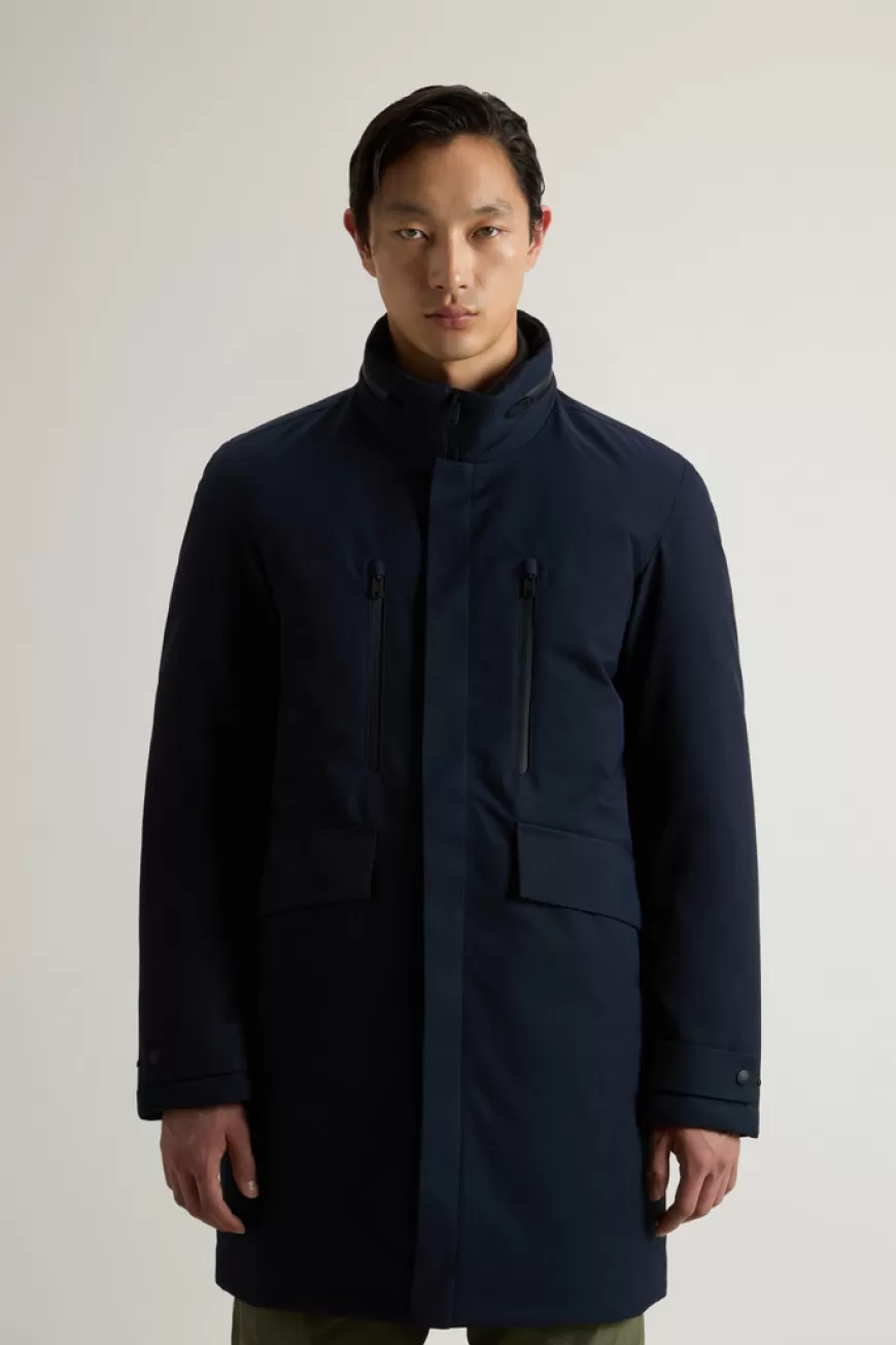Wattierter Mantel mit verstaubarer Kapuze>Woolrich Best