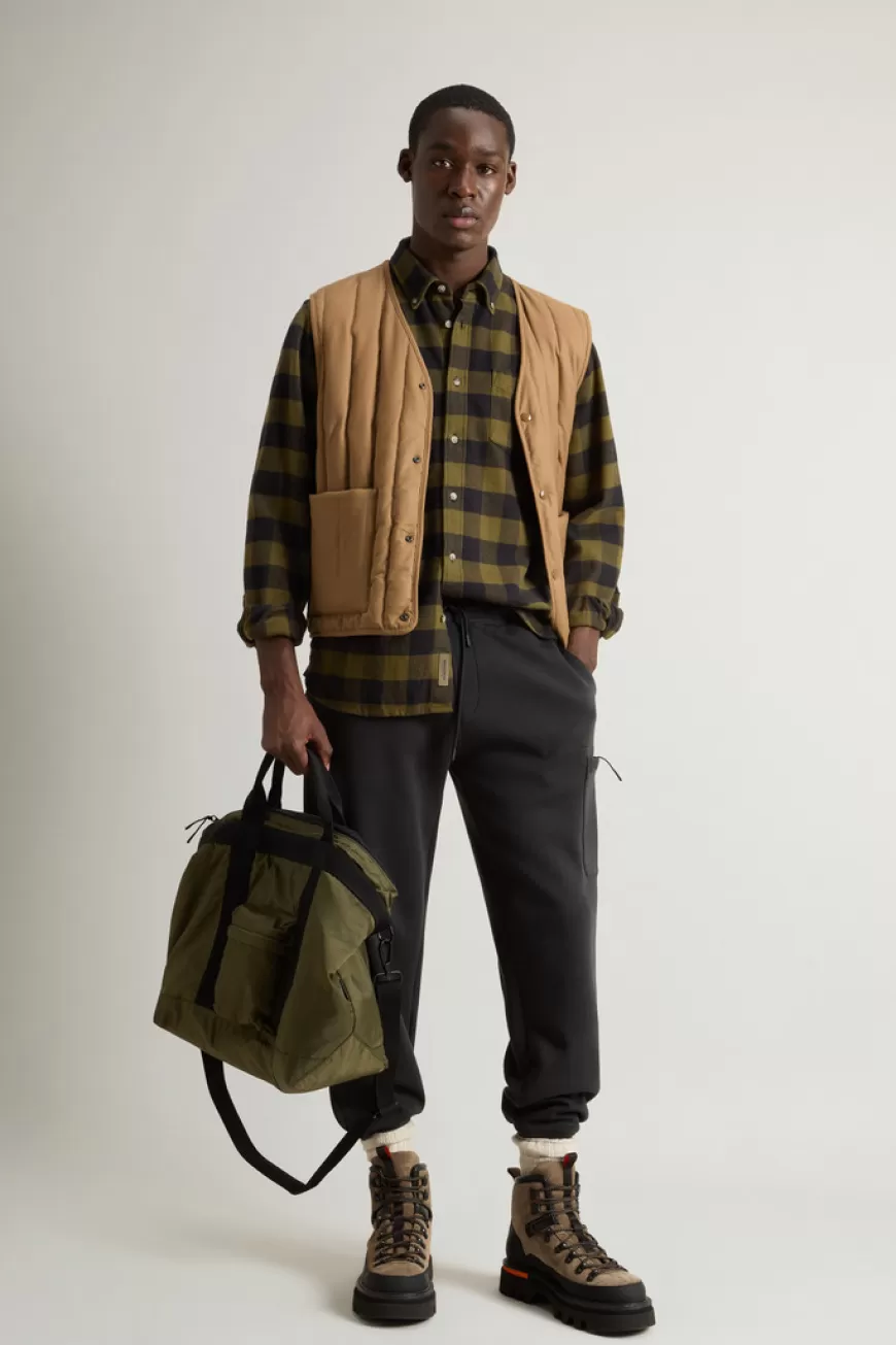 Weste aus reiner Schurwolle Vitale Barberis Canonico>Woolrich Fashion